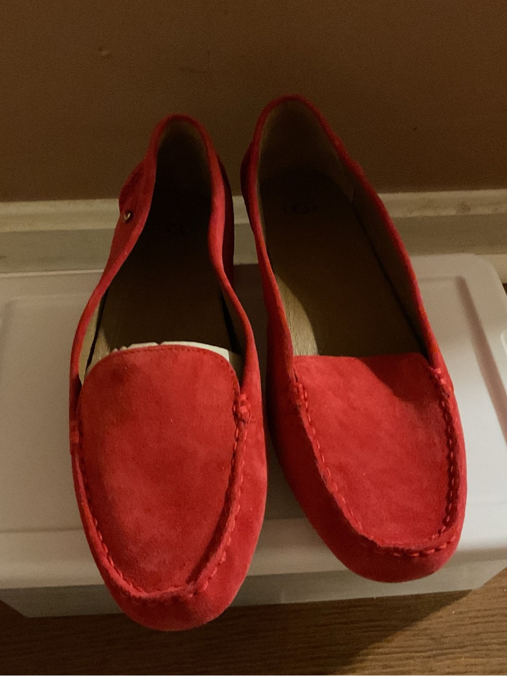 UGG Women’s Red Suede Flats Size 12